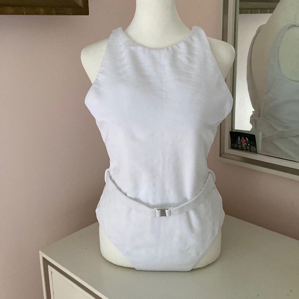 NWT - Seafolly High Neck Maillot white
